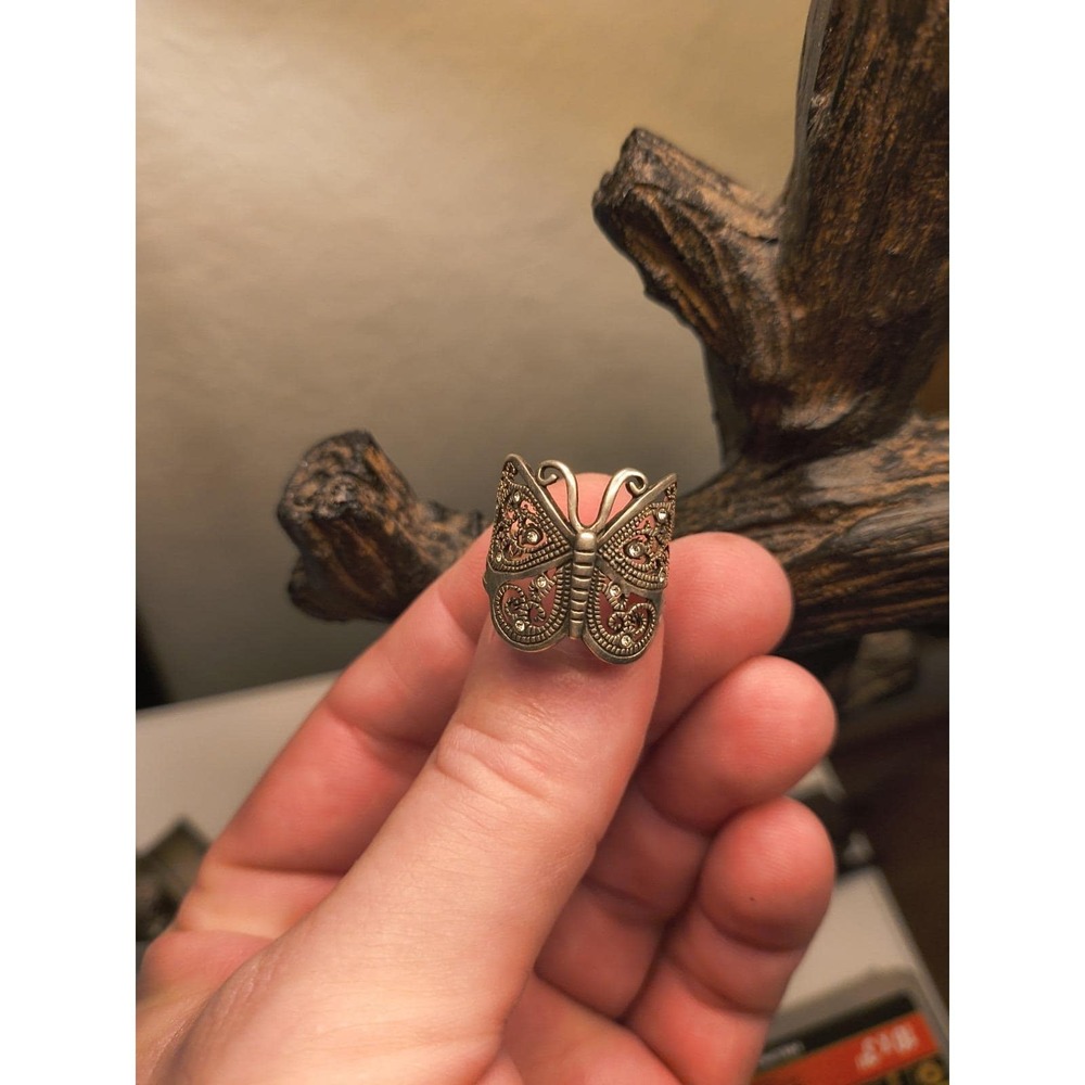 Sterling Silver Butterfly Ring Size 7